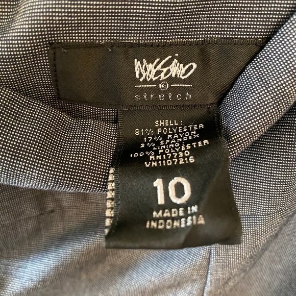 Grey/Blue Pencil Skirt - Size 10 - Picture 4 of 4